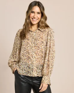 Bluse mit Allover-Muster