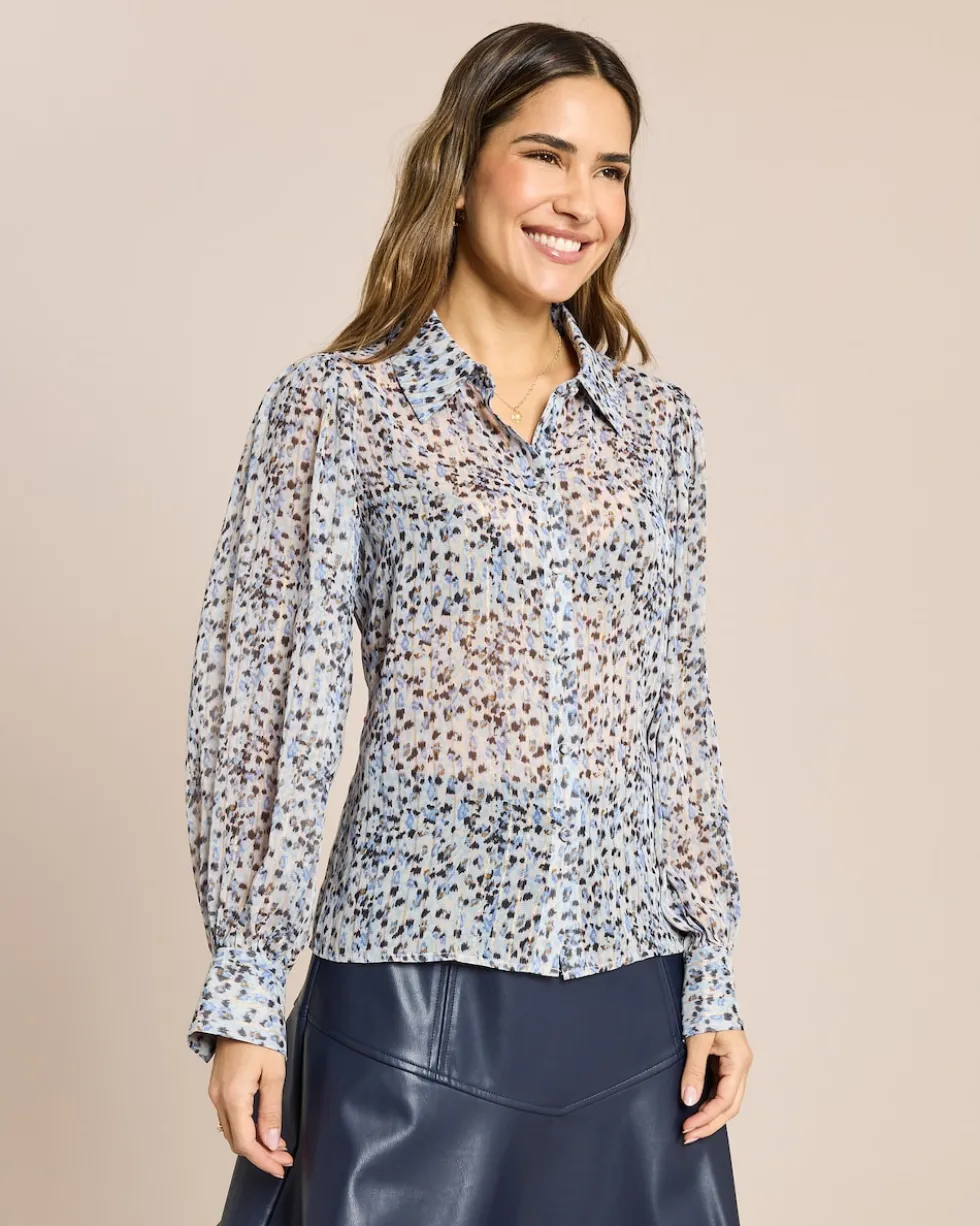 Bluse mit Allover-Muster