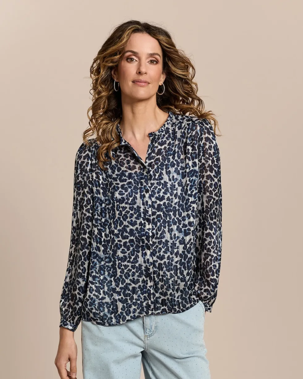 Bluse mit Allover-Print