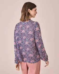 Bluse mit Allover-Print
