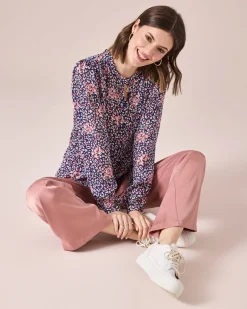 Bluse mit Allover-Print