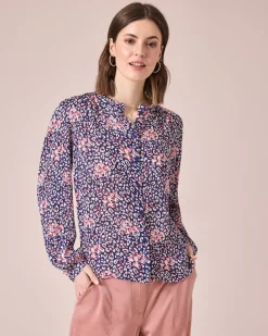 Bluse mit Allover-Print