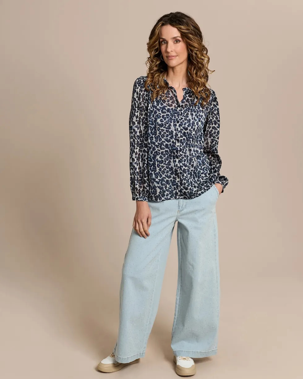 Bluse mit Allover-Print