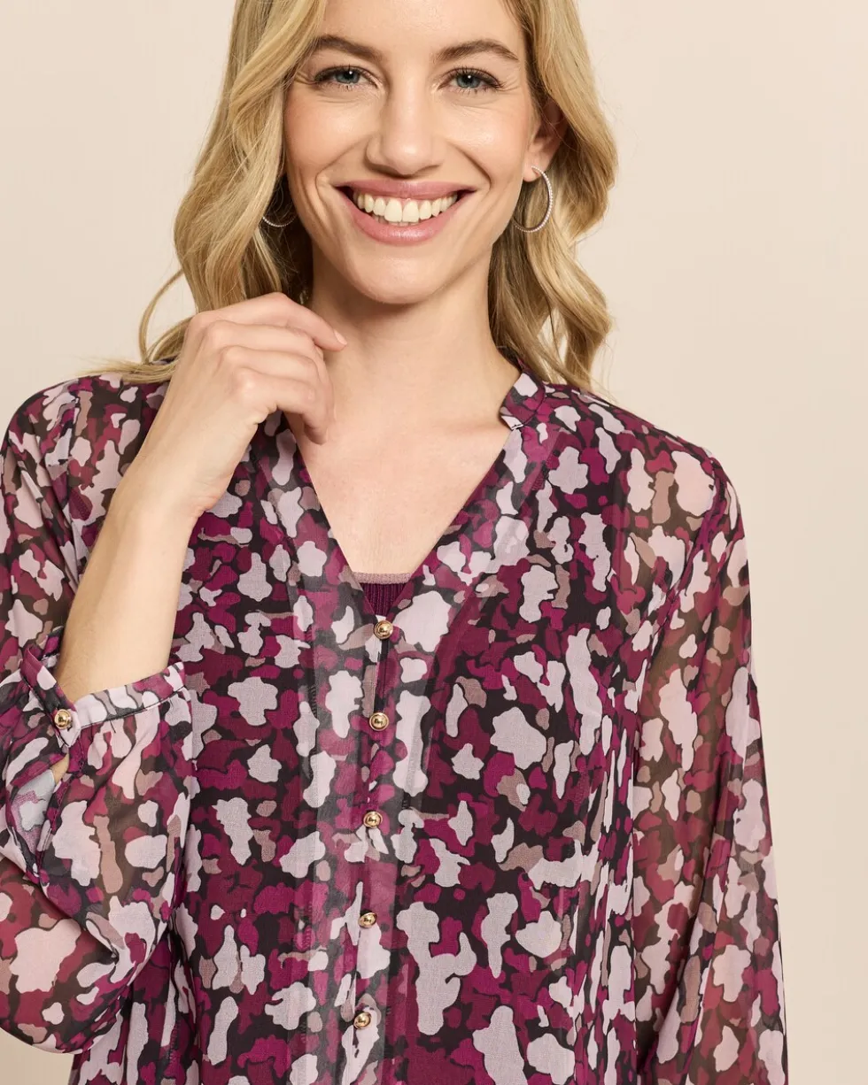 Bluse mit Allover-Print
