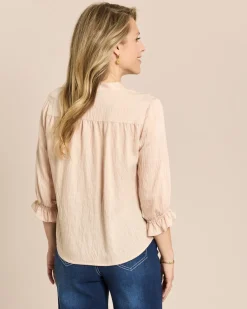 Bluse mit Armrüschen