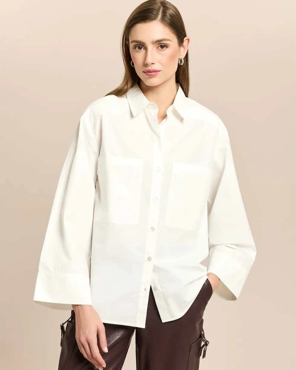 Bluse mit breiter Manschette