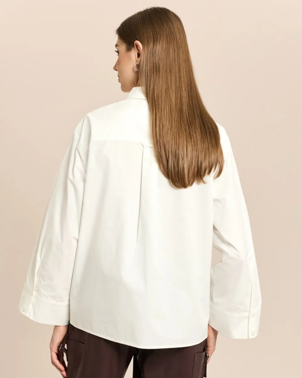 Bluse mit breiter Manschette