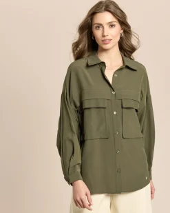 Bluse mit Brusttaschen