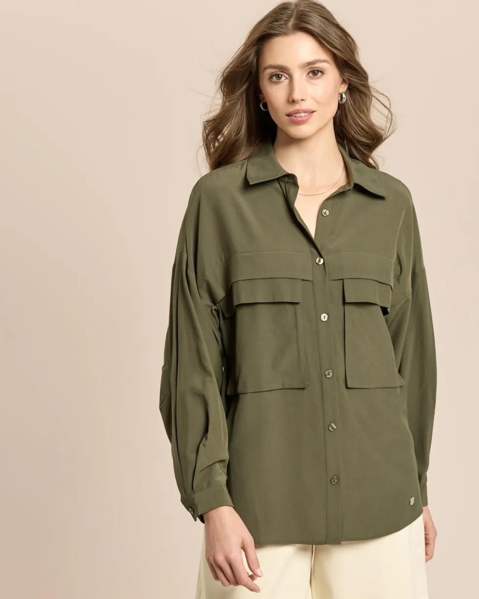 Bluse mit Brusttaschen