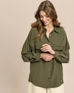 Bluse mit Brusttaschen