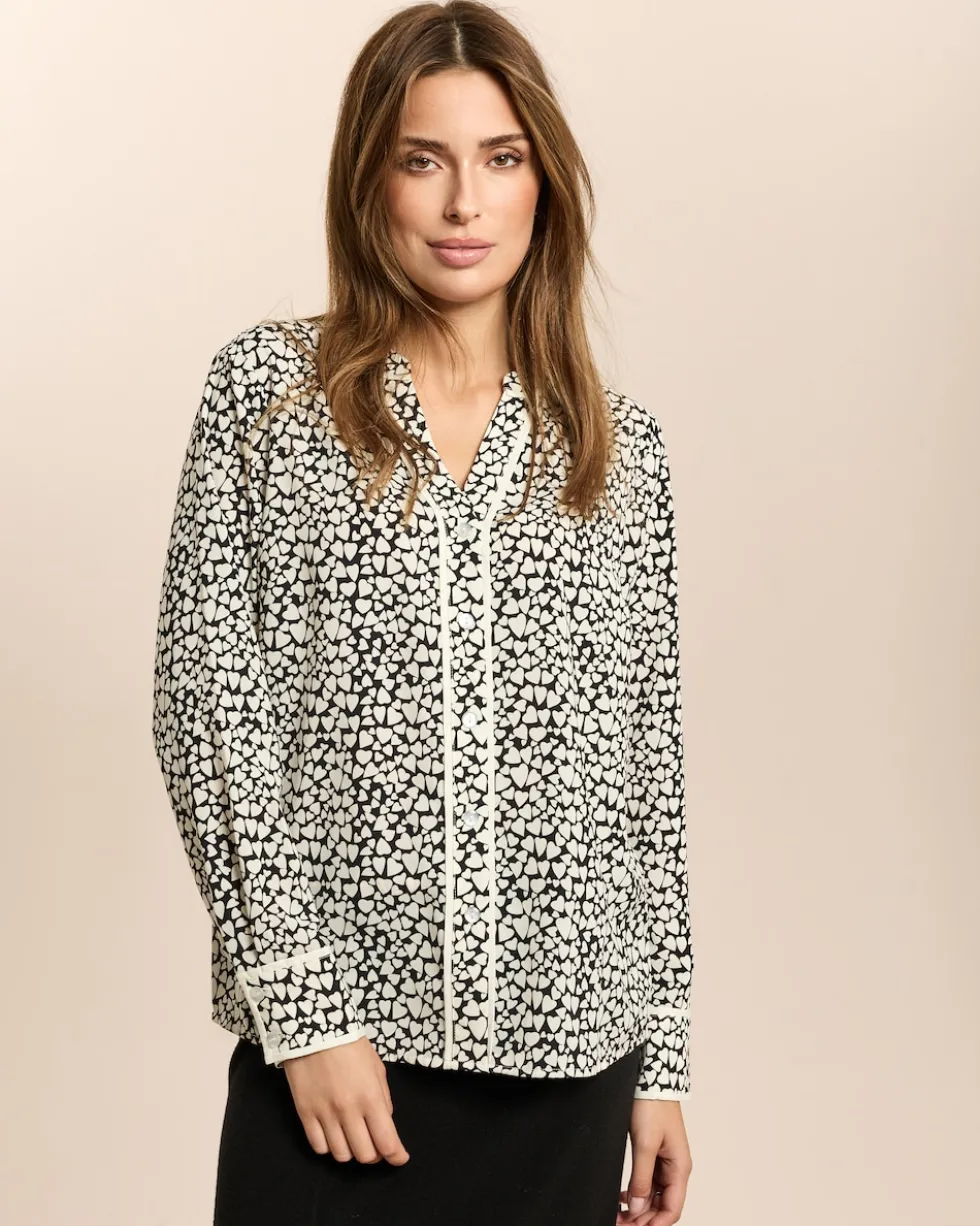 Bluse mit Herzprint