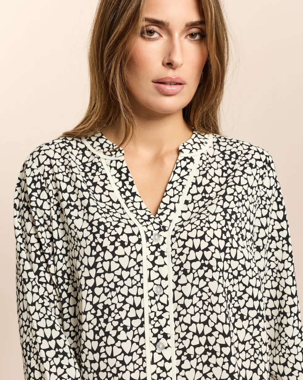 Bluse mit Herzprint