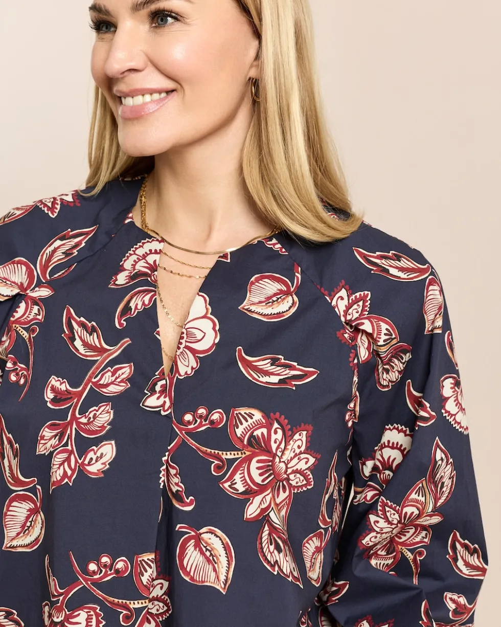 Bluse mit Kelchkragen
