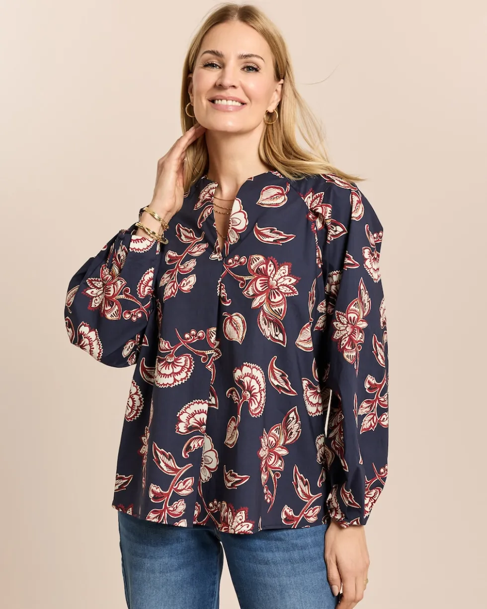 Bluse mit Kelchkragen