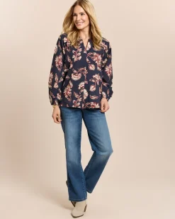 Bluse mit Kelchkragen