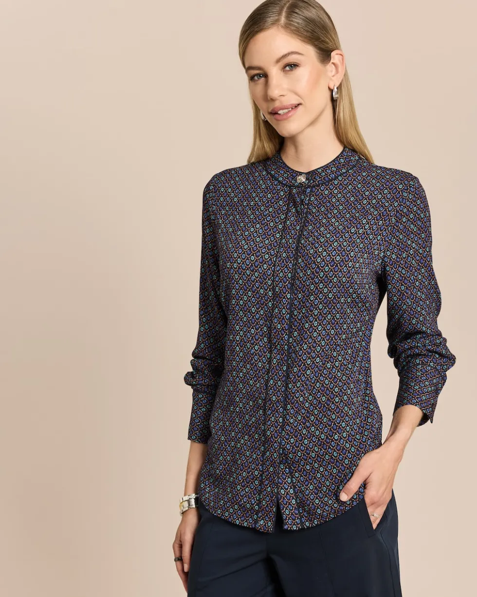 Bluse mit Kontrast