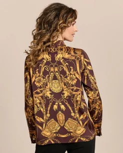 Bluse mit Ornamentdruck