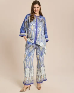 Bluse mit Ornamentdruck