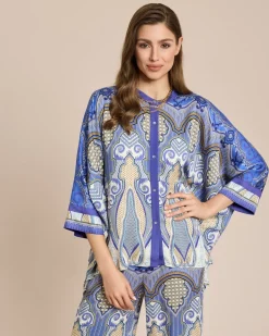 Bluse mit Ornamentdruck