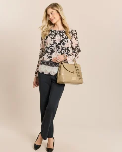 Bluse mit Ornamentmuster