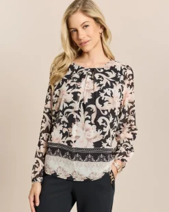 Bluse mit Ornamentmuster