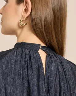 Bluse mit Stehkragen