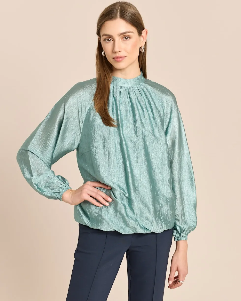Bluse mit Stehkragen