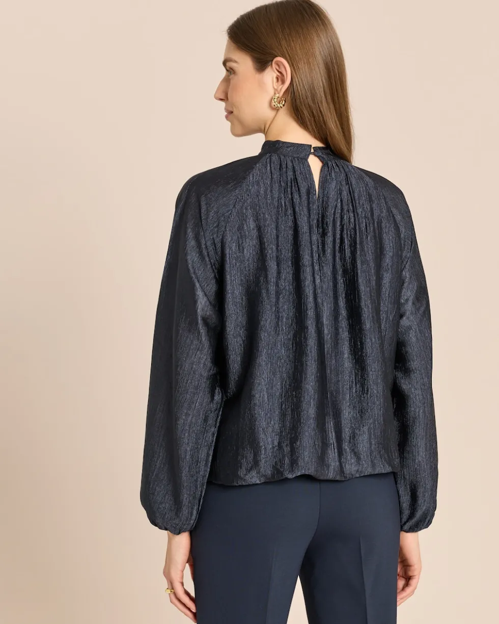 Bluse mit Stehkragen