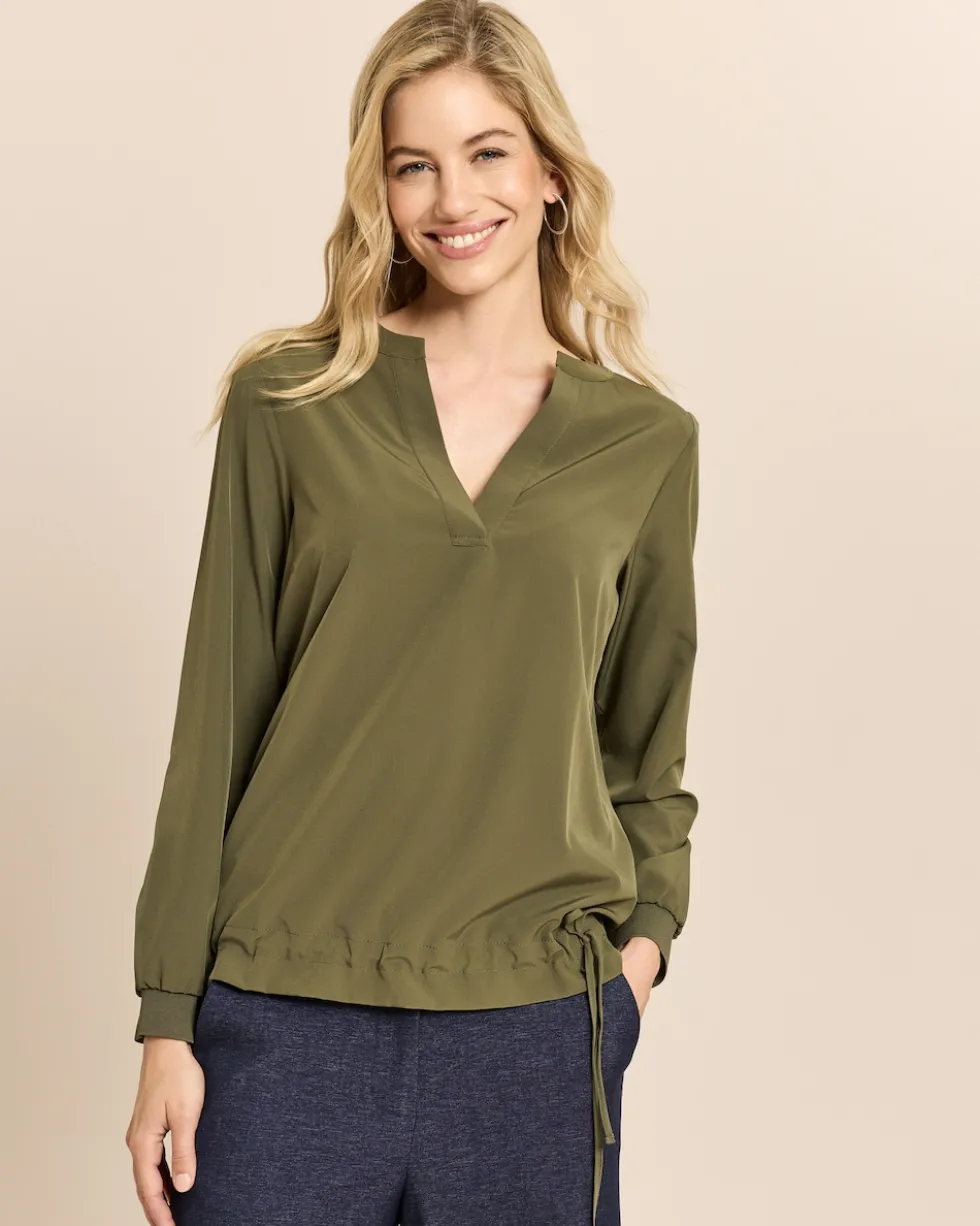 Bluse mit Strickbündchen