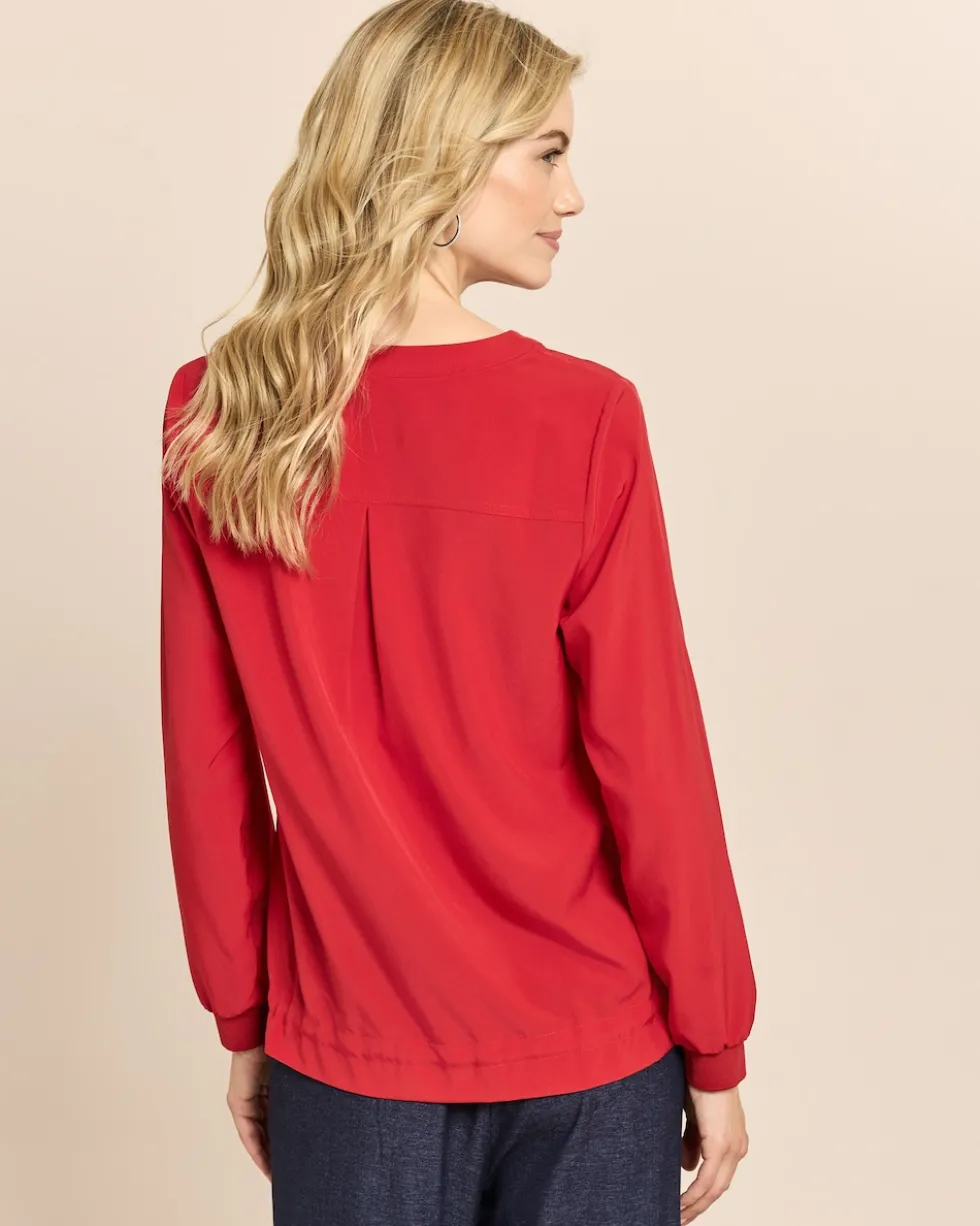 Bluse mit Strickbündchen