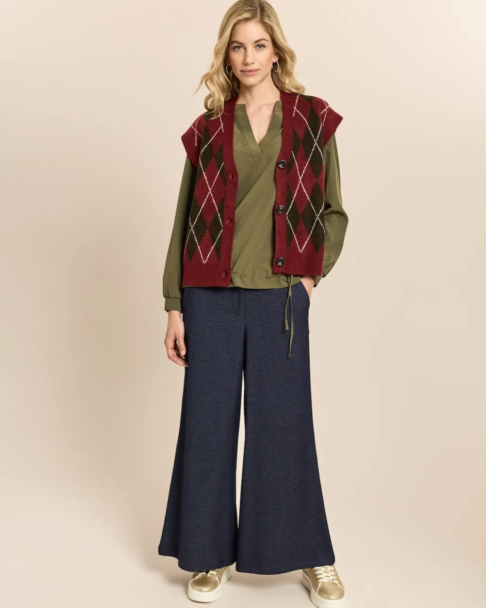 Bluse mit Strickbündchen