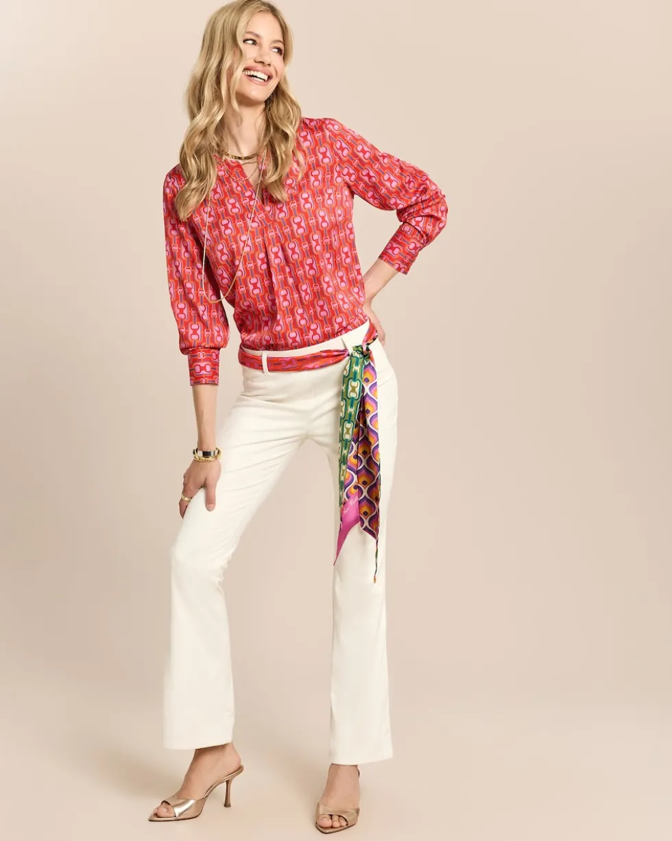 Bluse mit V-Ausschnitt