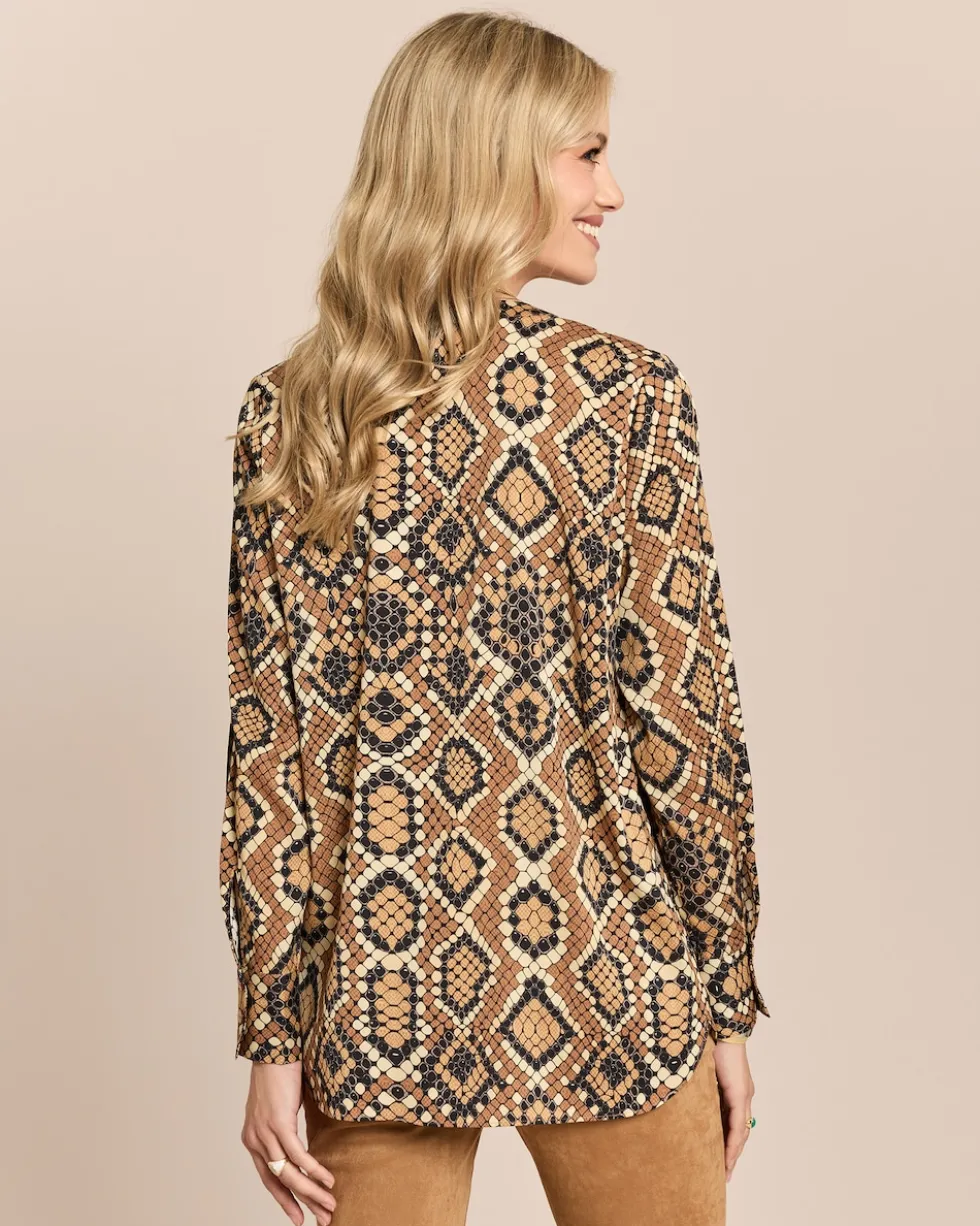 Bluse mit V-Ausschnitt