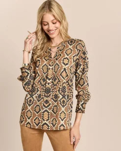 Bluse mit V-Ausschnitt