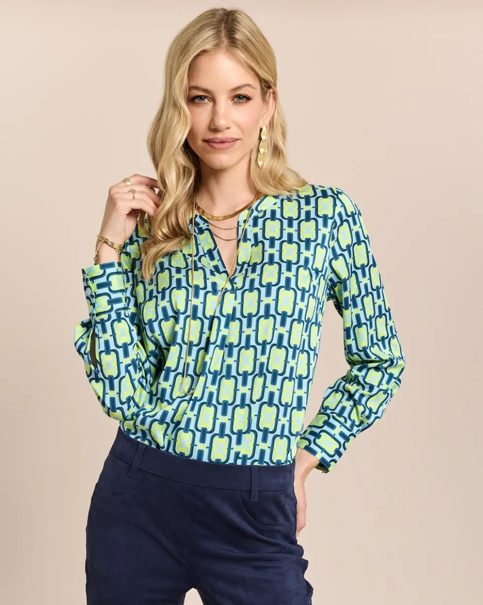 Bluse mit V-Ausschnitt