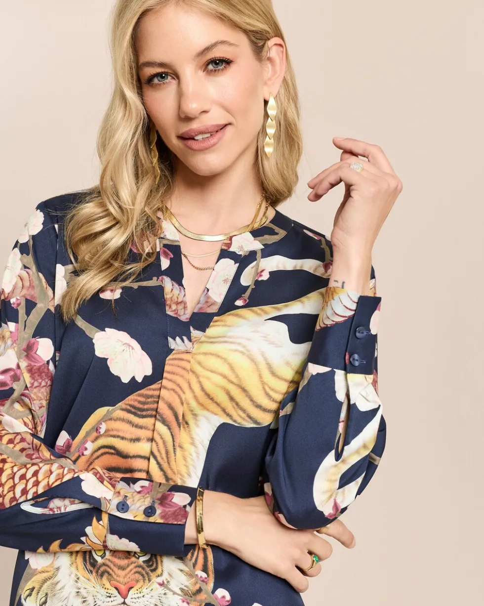 Bluse mit V-Ausschnitt