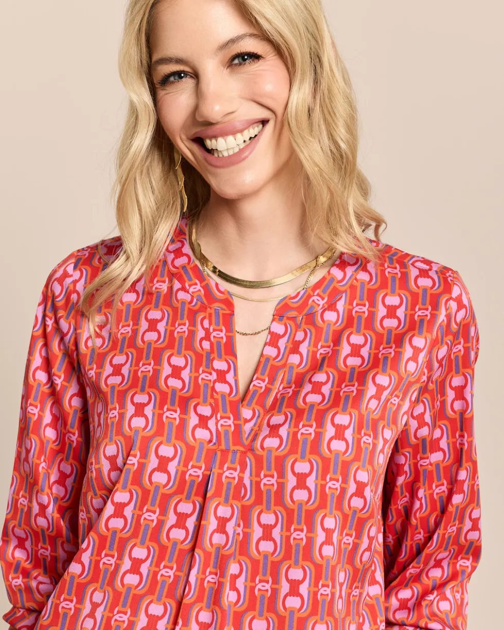 Bluse mit V-Ausschnitt