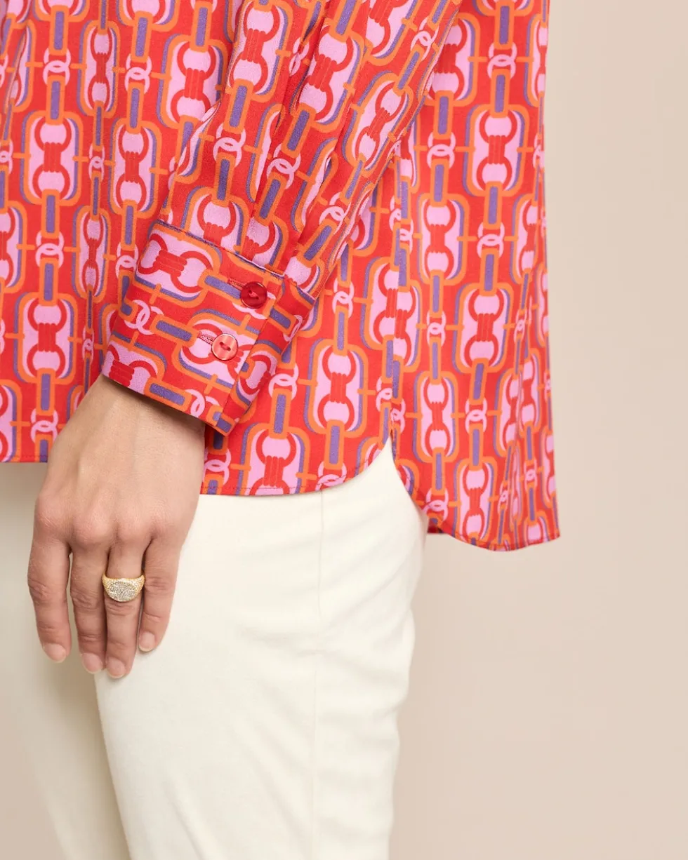 Bluse mit V-Ausschnitt
