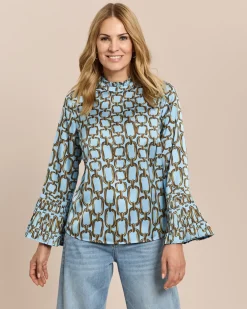 Bluse mit Volantmanschette