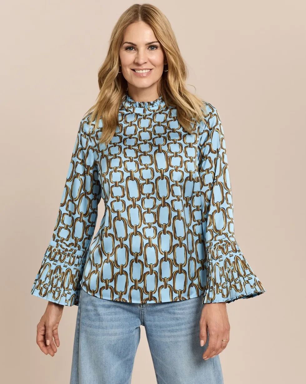 Bluse mit Volantmanschette