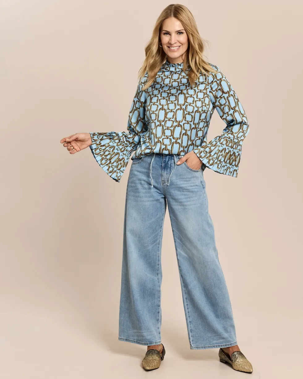 Bluse mit Volantmanschette