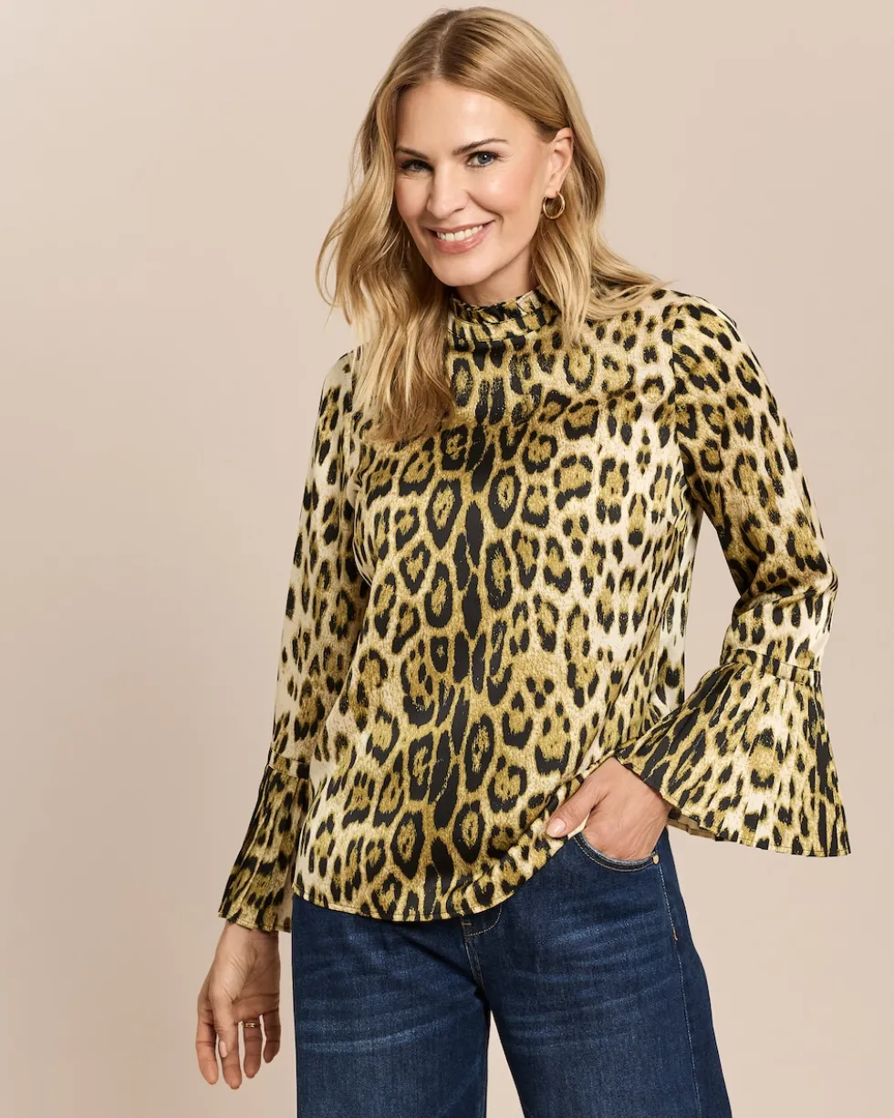 Bluse mit Volantmanschette