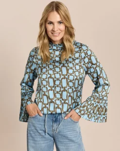 Bluse mit Volantmanschette