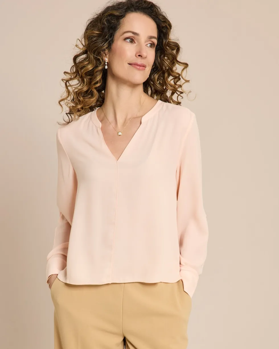 Bluse mit Ziernähten
