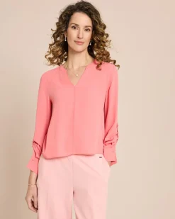 Bluse mit Ziernähten