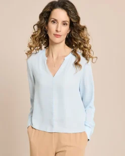 Bluse mit Ziernähten