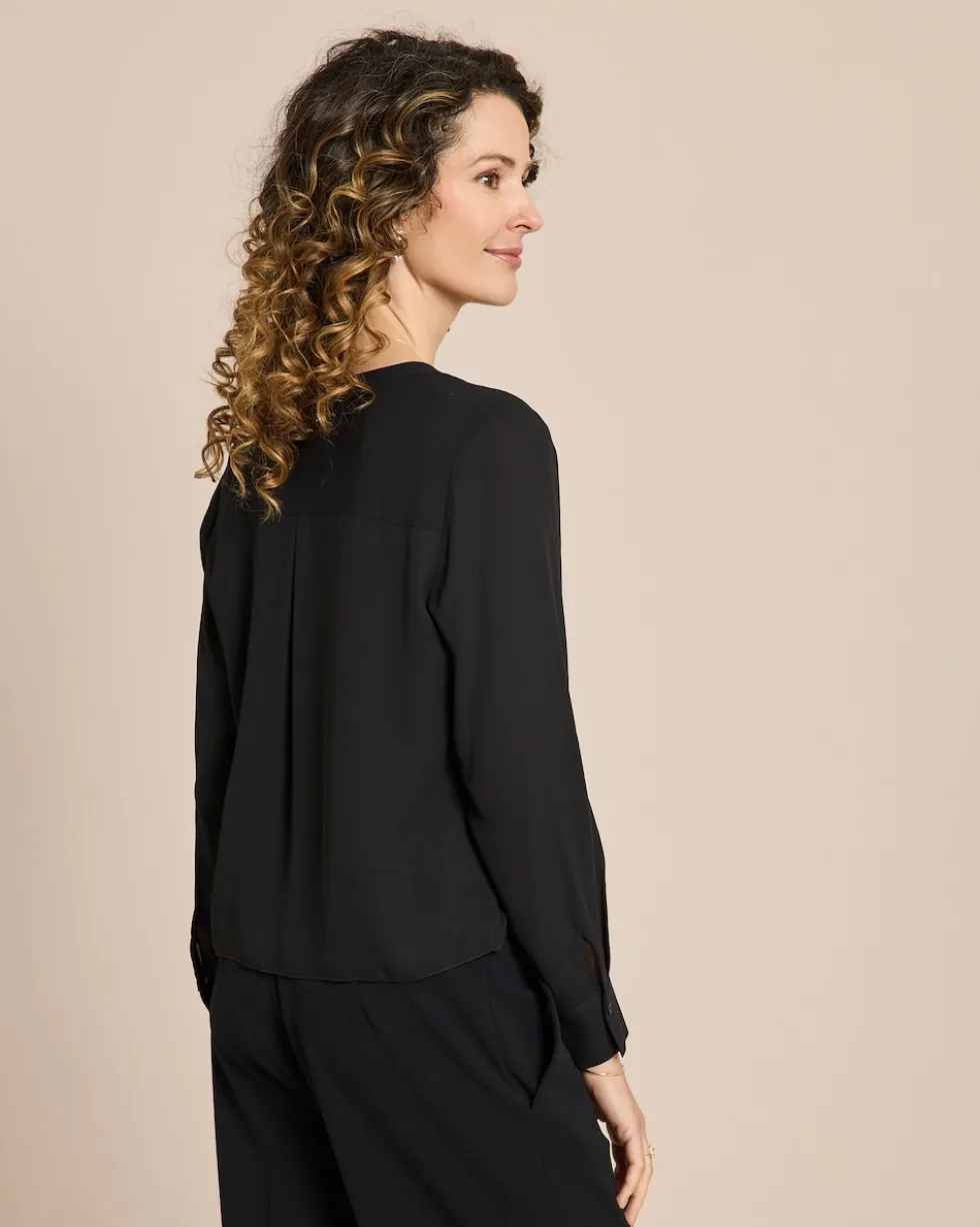 Bluse mit Ziernähten