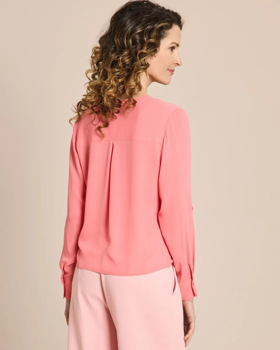 Bluse mit Ziernähten