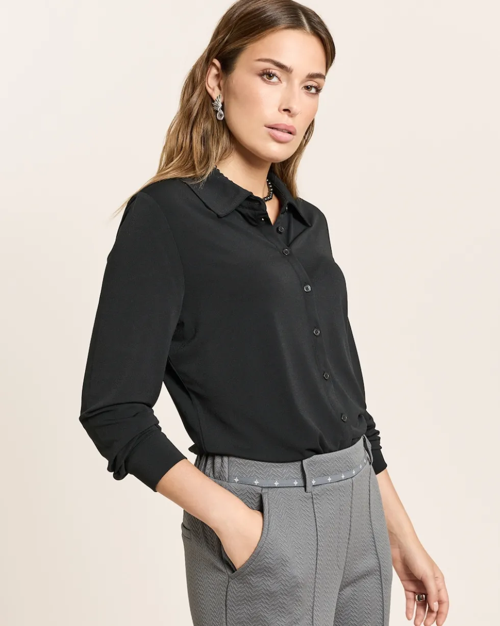 Blusenshirt mit Hemdblusenkragen