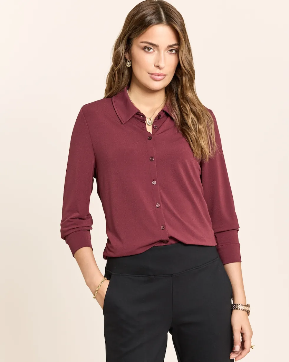 Blusenshirt mit Hemdblusenkragen